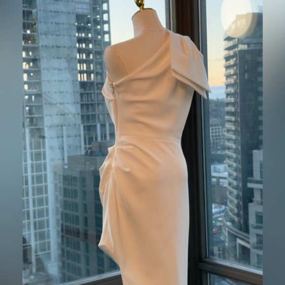🆕 BRONX & BANCO 🧿 NWOT Stella Asymmetrical Bridal Gown, White - Sz XL / US 10 - Picture 13 of 16